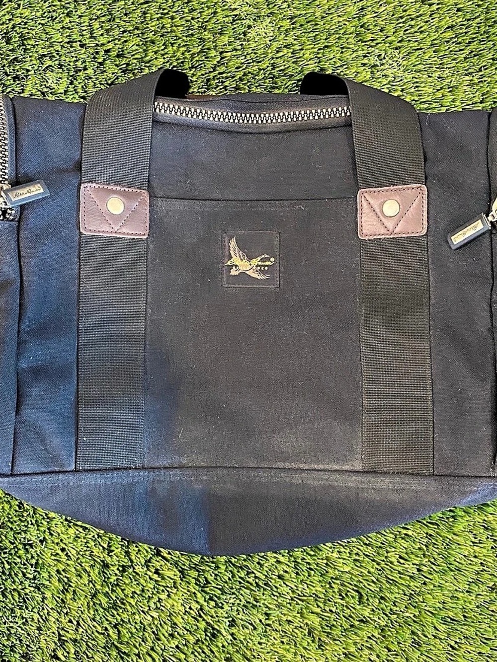 Eddie Bauer Duffel Bag Black Nylon Travel Duffel NWT